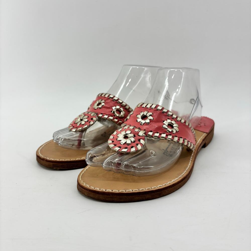 Palm Beach Size 8 Women's Sandals Pink Leather USA Handcrafted